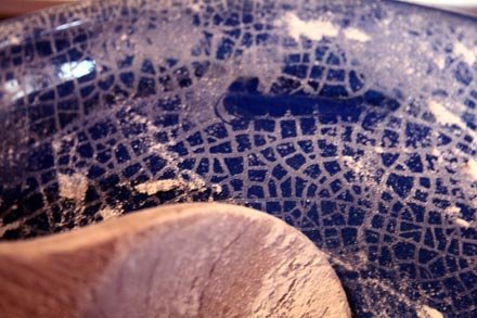 blue mosaic bowl