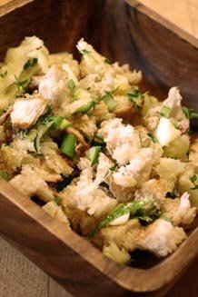 zucchini stuffing mixture half