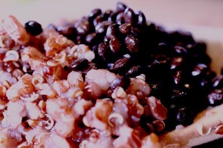 red rice black beluga lentils